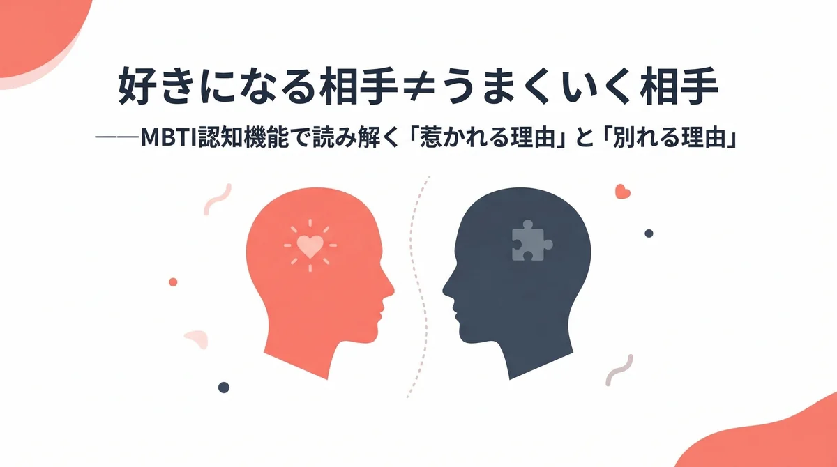 好きになる相手≠うまくいく相手――MBTI認知機能で読み解く「惹かれる理由」と「別れる理由」