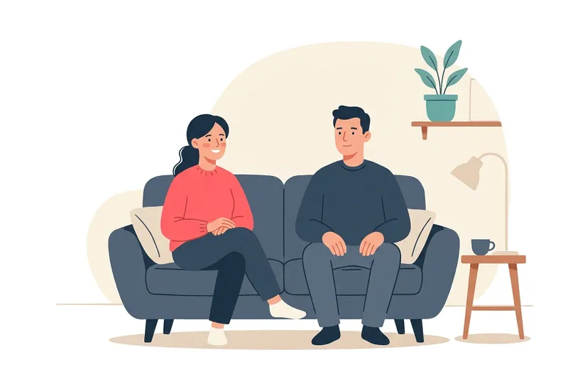 沈黙の中でお互いの空間を尊重するカップル