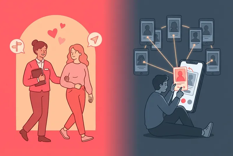 結婚相談所（伴走型）とマッチングアプリ（自走型）の仕組みの違い