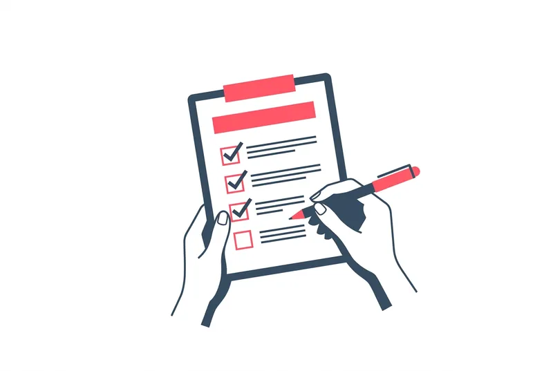 マッチングアプリ適性を診断するチェックリストのイラスト